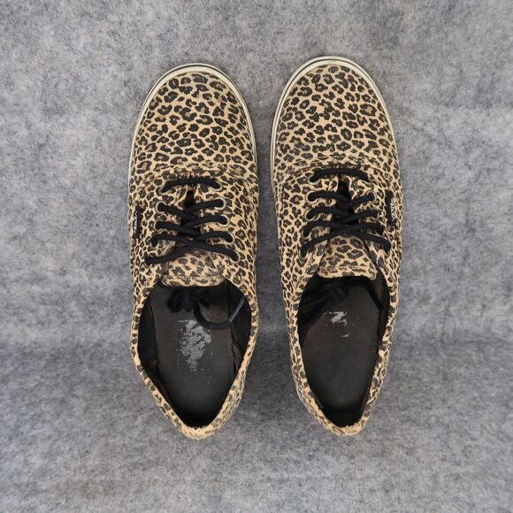 Vans Shoes Womens 7 Sneaker Authentic Low Pro Skate Casual Leopard Cheetah Brown - Picture 6 of 13